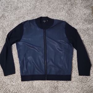 Theory Navy Blue Zip-Up Jacket